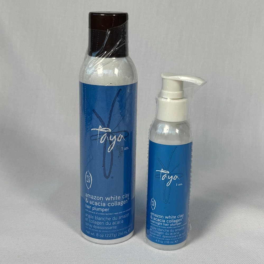 Taya Amazon White Clay Acacia Collagen Hair Plumper & Overnight Plumper Set